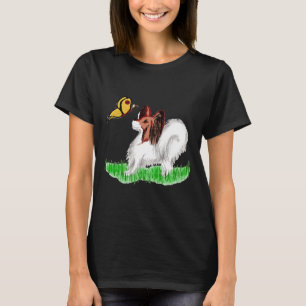 Papillon hond en vlinder t-shirt