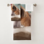 Papillon Hond in Sneeuw Kerstmis Bad Handdoek (Insitu)