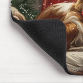 Papillon Hond Kerstfeest Muismat (Hoek)