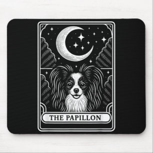 Papillon Hond Moeder Tarotkaart Vintage Halve Maan Muismat