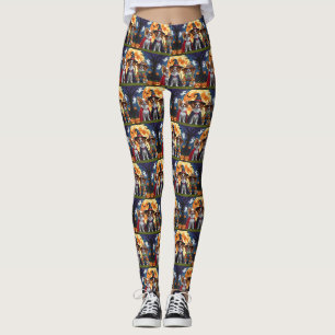 Papillon Honden Pompoen Halloween Grappig Leggings