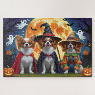 Papillon Honden Pompoen Halloween Grappig Legpuzzel