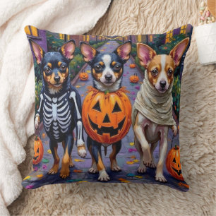 Papillon Honden Trick-or-Treating Halloween Kostuu Kussen