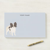 Papillon Hondenras Cartoon Post-it® Notes (Op bureau)