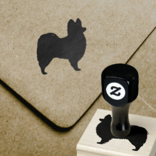 Papillon Hondenras Silhouette Rubberstempel