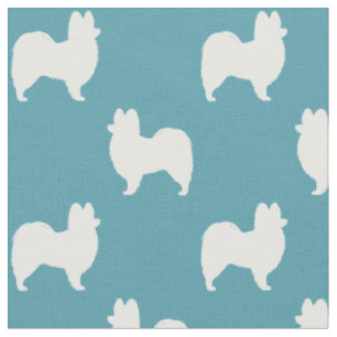 Papillon Hondenras Silhouettes gevild Stof