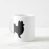 Papillon Hondenras Silhouettes Koffiemok (Voorkant links)