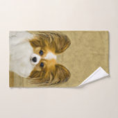 Papillon (Hound Tri) schilderen - Oorspronkelijke Bad Handdoek (Handdoek)