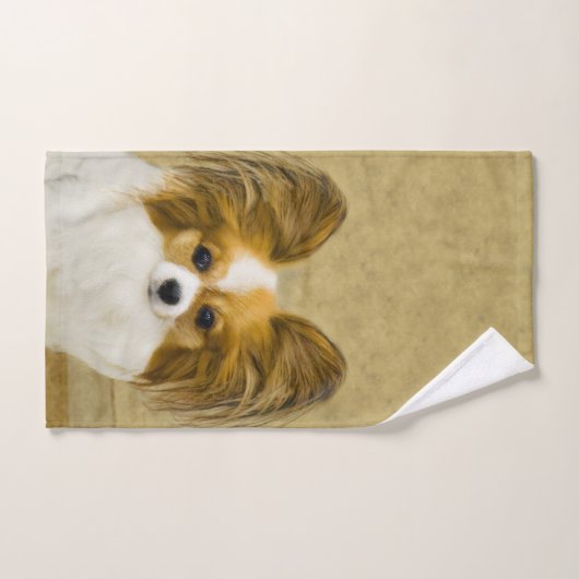 Papillon (Hound Tri) schilderen - Oorspronkelijke Bad Handdoek (Handdoek)