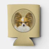 Papillon (Hound Tri) schilderen - Oorspronkelijke Blikjeskoeler (Achterkant)