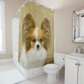 Papillon (Hound Tri) schilderen - Oorspronkelijke  Douchegordijn (In situ)