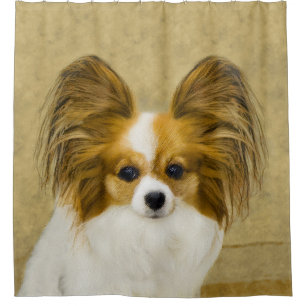 Papillon (Hound Tri) schilderen - Oorspronkelijke  Douchegordijn