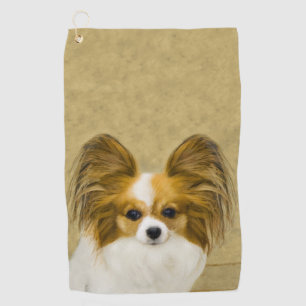 Papillon (Hound Tri) schilderen - Oorspronkelijke Golfhanddoek