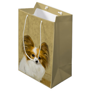 Papillon (Hound Tri) schilderen - Oorspronkelijke Medium Cadeauzakje