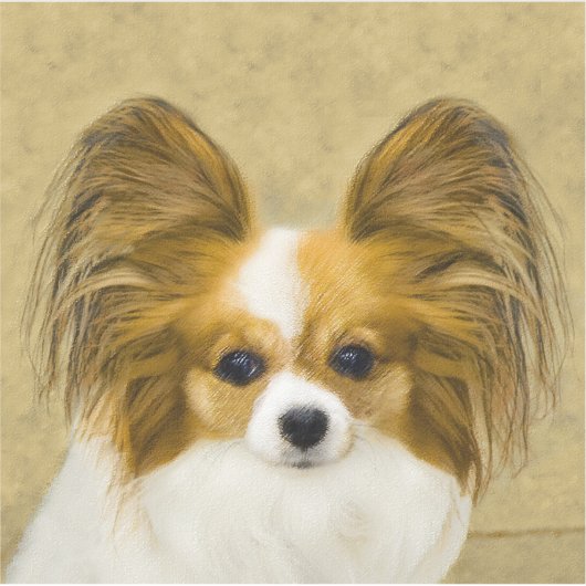 Papillon (Hound Tri) schilderen - Oorspronkelijke Sticker (Voorkant)