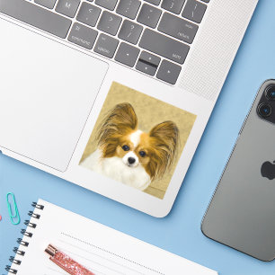 Papillon (Hound Tri) schilderen - Oorspronkelijke  Sticker