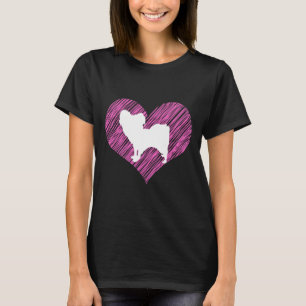 Papillon I Love Hond Ouder Hond Mam Hond Pap Hond  T-shirt