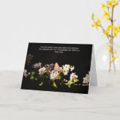 Papillon illuminé sur la carte d'écriture Blossoms (Fleur jaune)