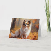 Papillon in Herfstbladeren Herfst Inspire Kaart (Voorkant)