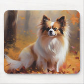 Papillon in Herfstbladeren Herfst Inspire Muismat (Voorkant)