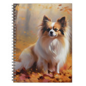 Papillon in Herfstbladeren Herfst Inspire Notitieboek (Voorkant)