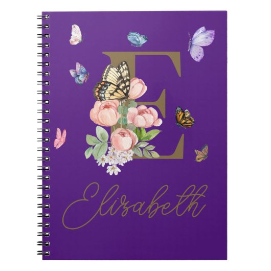 Papillon initial du Carnet personnalisé (Devant)