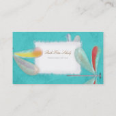 papillon insecte délicat bébé bleu Carte de visite (Dos)