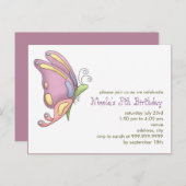 Papillon ・ Invitation d'anniversaire (Devant / Derrière)