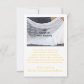 Papillon jaune Carte de remerciements mariage (Dos)