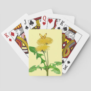 Papillon jaune et Dandelion Classic Cartes de Jeu