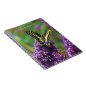 Papillon jaune I - carnet de notes à spirale (Côté Droit)