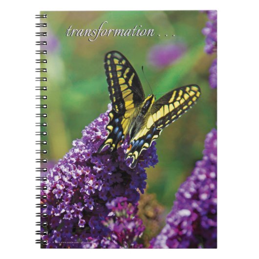 Papillon jaune I - carnet de notes à spirale (Devant)