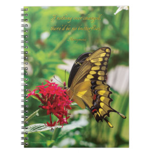 Papillon jaune III - carnet de notes à spirale