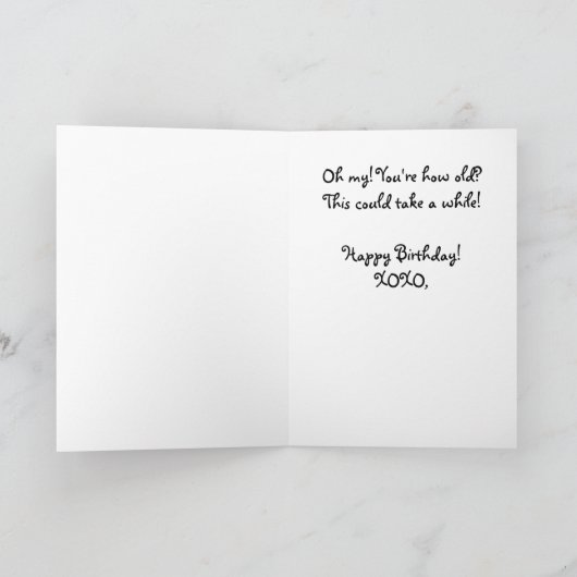 Papillon Je bent hoe oude verjaardag Kaart (Binnen)