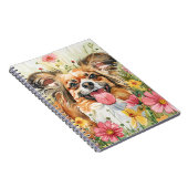 Papillon Journal – Couverture de Chien à l'Aquarel (Côté Droit)