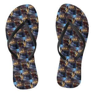 Papillon Kerst Feestseizoen Teenslippers