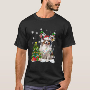 Papillon Kerstboom Lichten Santa Hoed Grappig Lon T-shirt