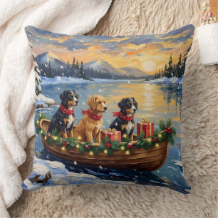 Papillon Kerstboot Vakantie Kussen