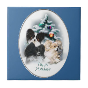 Papillon kerstcadeaus tegeltje