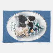 Papillon kerstcadeaus theedoek (Horizontaal)