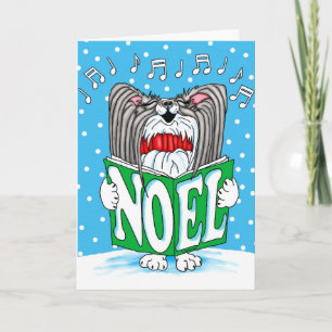 Papillon KerstCaroler BW Feestdagen Kaart