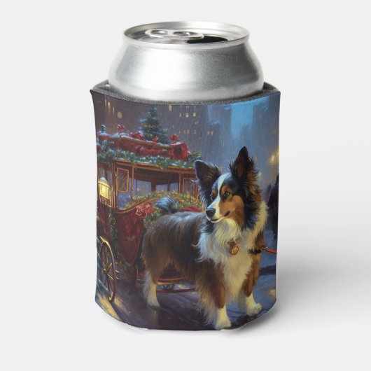 Papillon Kerstfeest Seizoen Blikjeskoeler (Blikje Achterkant)