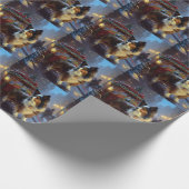 Papillon Kerstfeest Seizoen Cadeaupapier (Hoek)