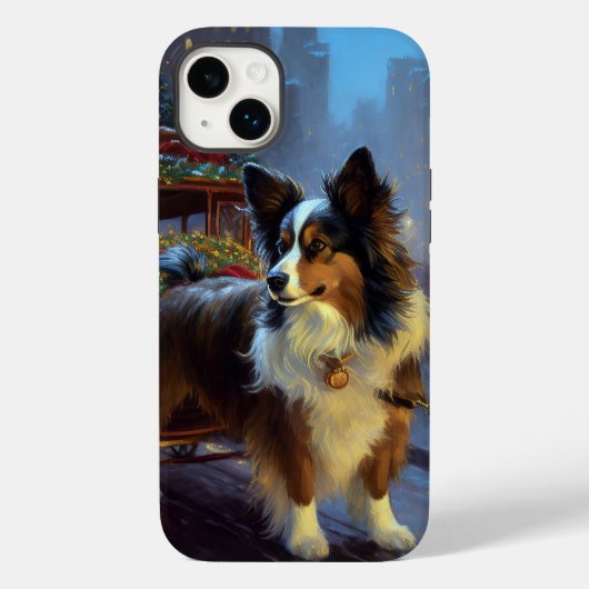 Papillon Kerstfeest Seizoen Case-Mate iPhone Case (Achterkant)