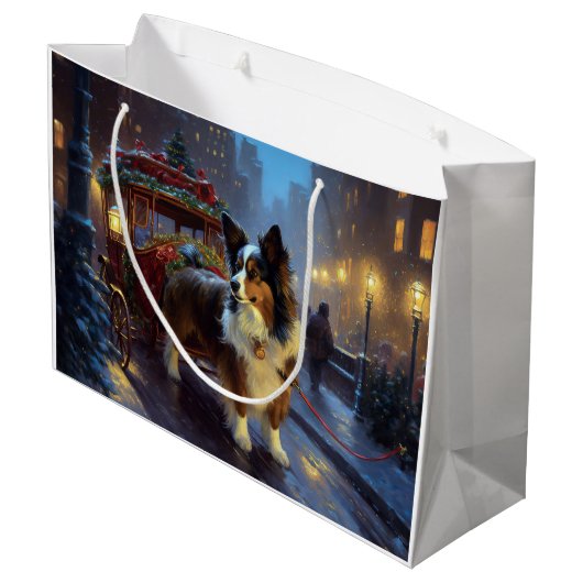 Papillon Kerstfeest Seizoen Groot Cadeauzakje (Achterkant Gekanteld)