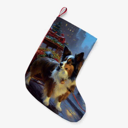 Papillon Kerstfeest Seizoen Kleine Kerstsok (Voorkant (Hangend))
