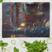 Papillon Kerstfeest Seizoen Theedoek (Gevouwen)