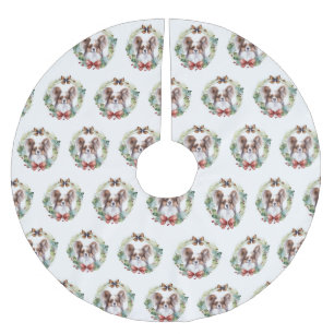 Papillon Kerstkrans feestelijke pup Kerstboom Rok
