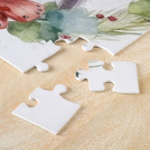 Papillon Kerstkrans feestelijke pup Legpuzzel (Zijkant)