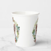 Papillon Kerstkrans feestelijke pup Papieren Bekers (Links)